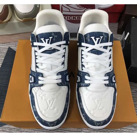 cheap lv sneakers|Lv sneakers blue and white.